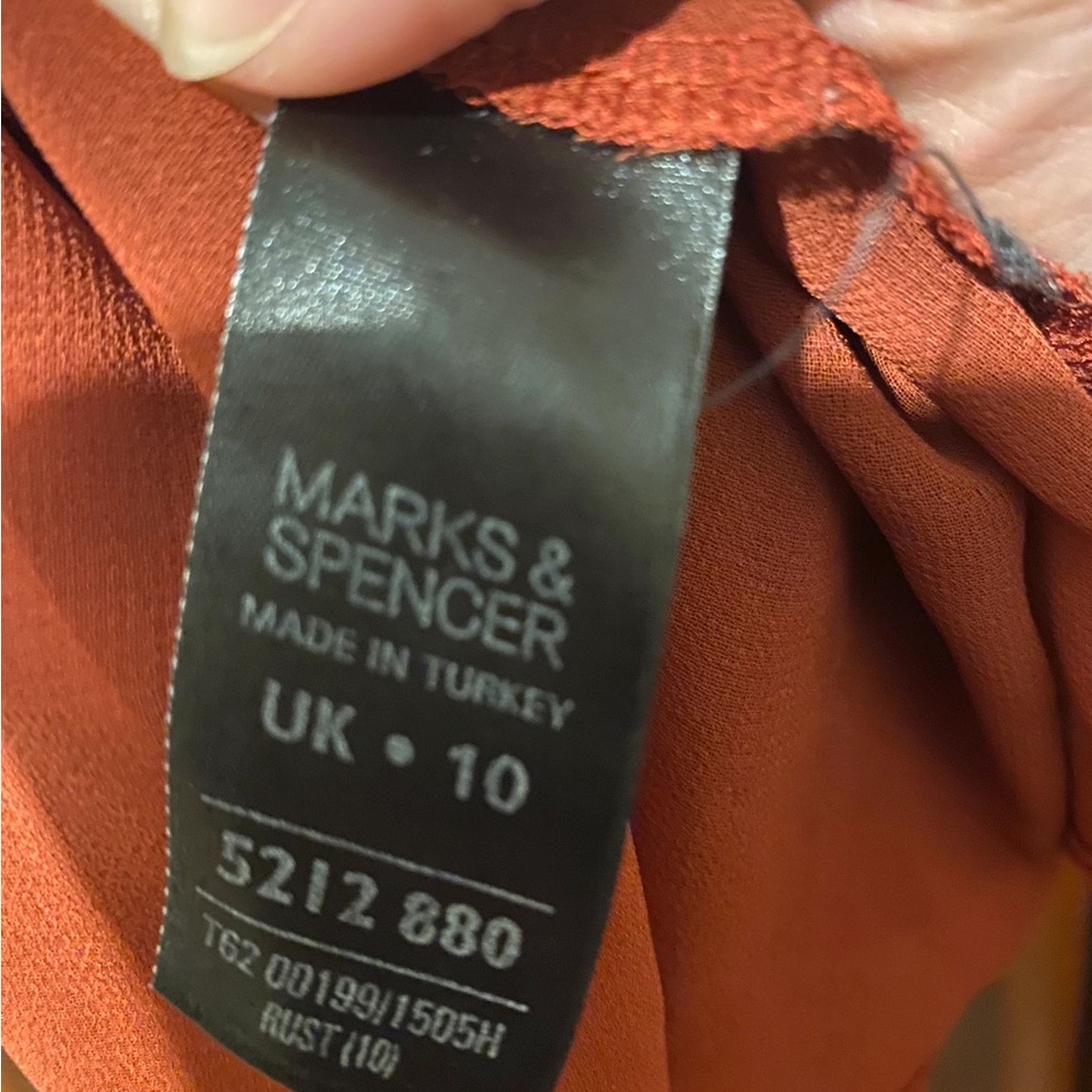Rust Sleeveless Top with Button Detail - Picture 2 of 2
